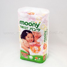 Подгузники-трусики Moony L 44 для девочек (9-14кг)